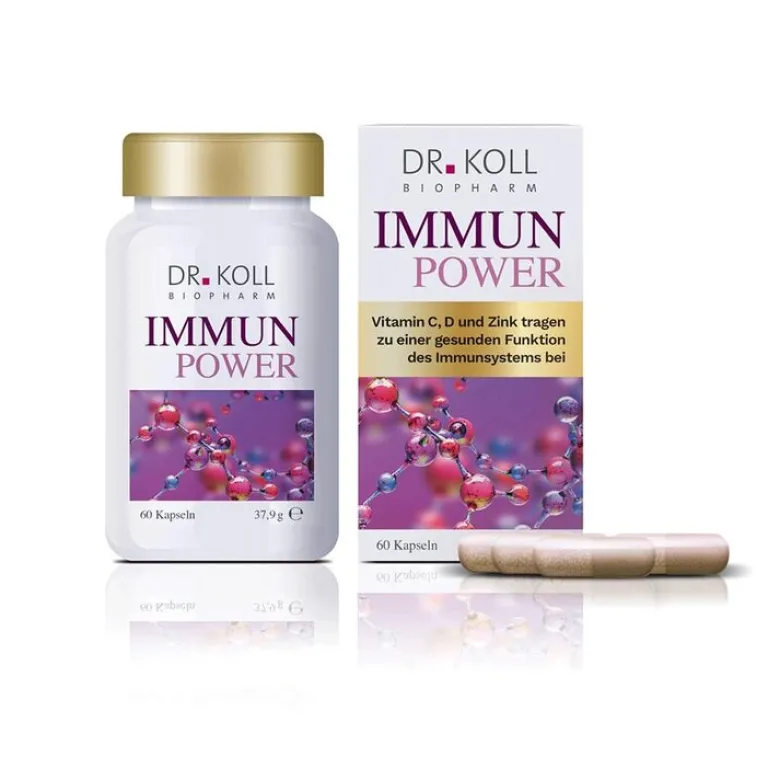 Hot Dr. Koll Immun Power Vitamin C + Vitamin D + Zink Kapseln , 60 St