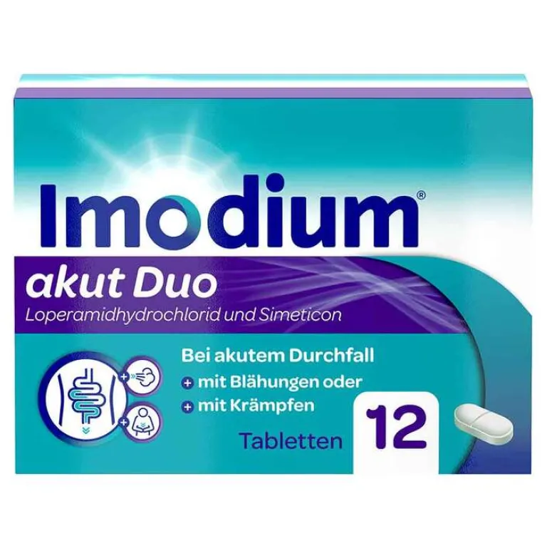 Best Imodium akut Duo - bei akutem Durchfall mit Blähungen, 12 St