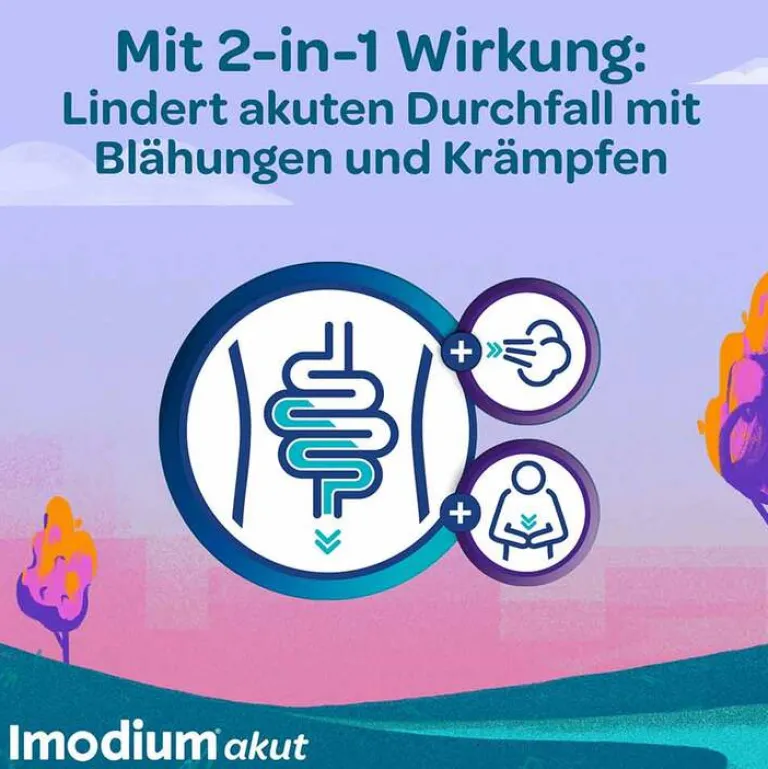 Outlet Imodium akut Duo - bei akutem Durchfall mit Blähungen, 6 St