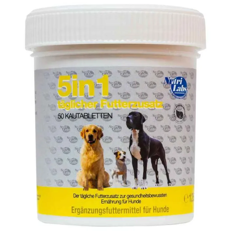 New Nutrilabs 5IN1 täglicher Futterzusatz Kautabletten für Hunde, 50 St