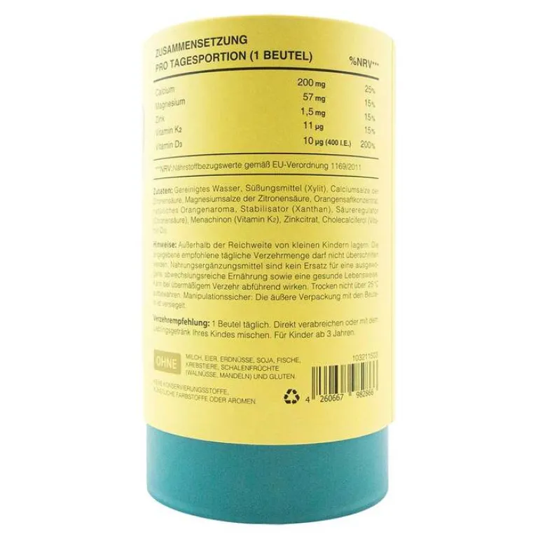 Calcium + Magnesium + Zink + Vit.D3 + Vit.K2 flüssig, 30X10 ml Calcium