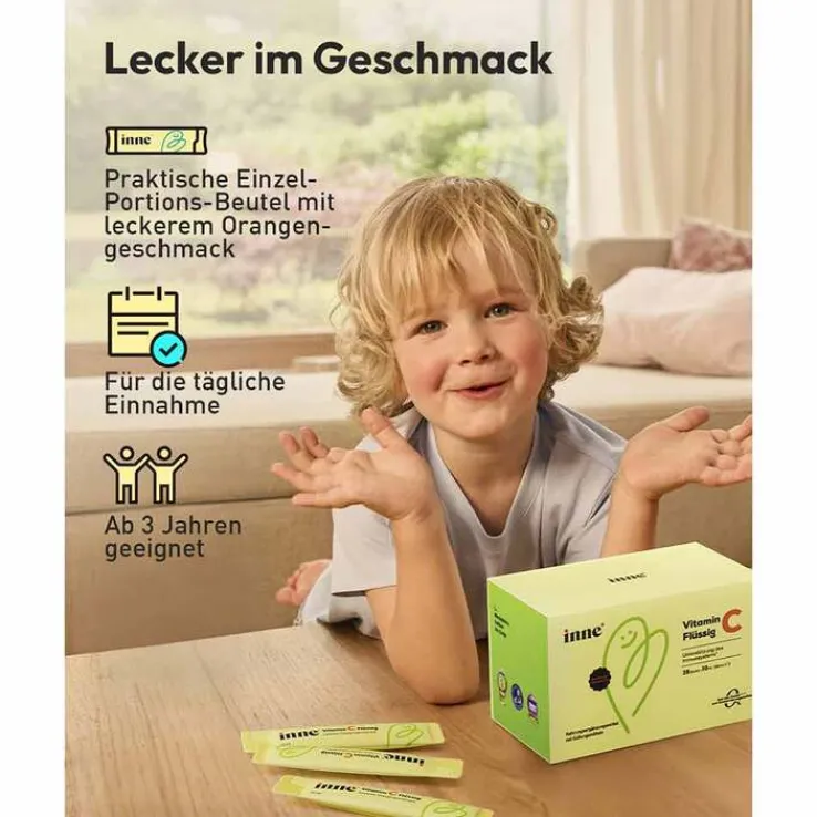 Inne Vitamin C flüssig Beutel, 28X10 ml