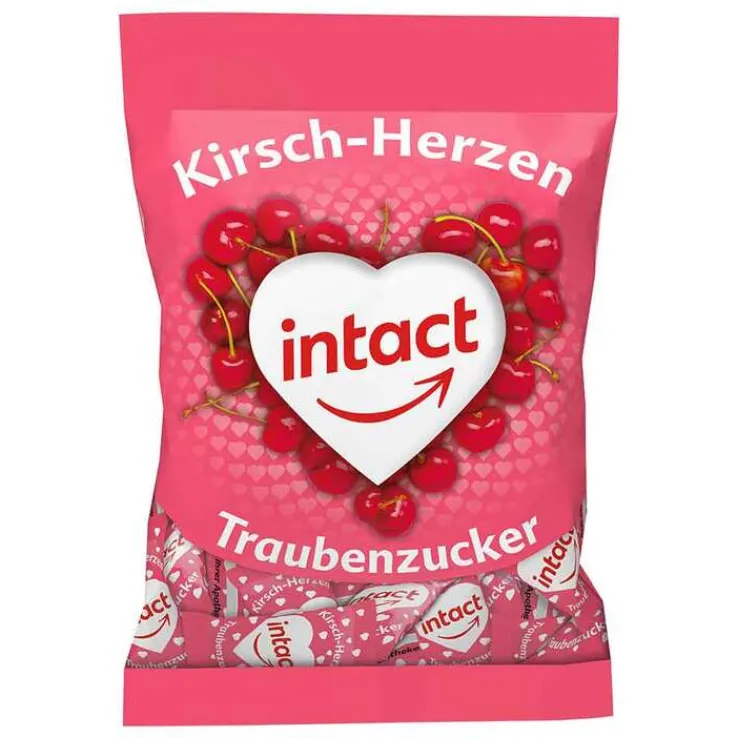 Intact Traubenzucker Beutel Herzen, 75 g