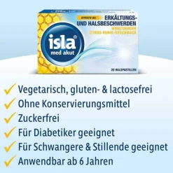 Clearance Isla ® med akut Pastillen Zitrus-Honig-Geschmack, 20 St