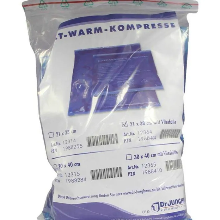 Kalt-Warm Kompresse 21x38cm mit Vlieshülle, 1 St