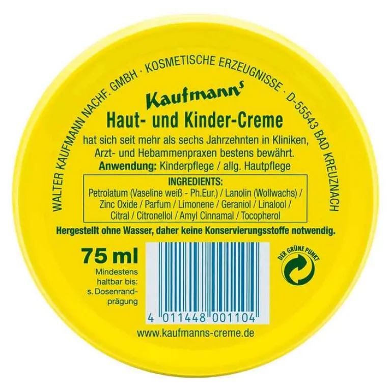 Hot Kaufmanns Haut und Kindercreme, 75 ml