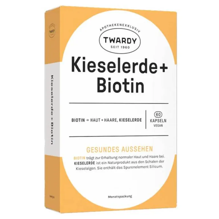 Clearance Kieselerde + Biotin Kapseln vegan, 60 St Vitamin B7 (Biotin)