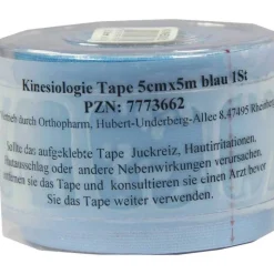 Hot Kinesiologie Tape 5 cm x 5 m blau, 1 St Kinesio Tape