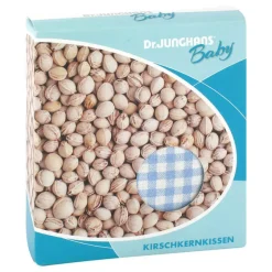 Outlet Kirschkernkissen 10x10cm Baby weiß / blau kariert, 1 St