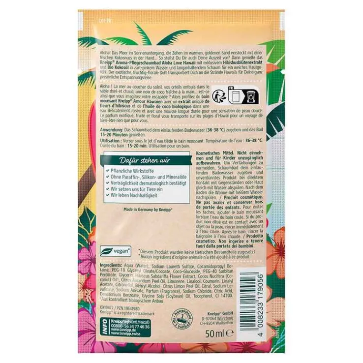 Kneipp Aroma-Pflegeschaumbad Aloha Love Hawaii, 50 ml