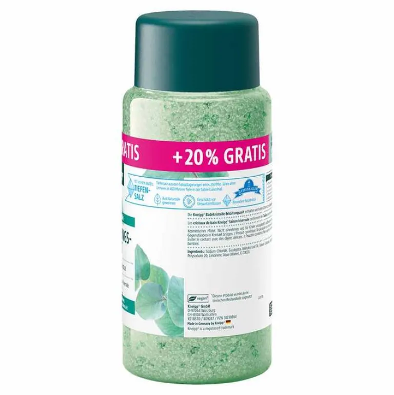 Outlet Badekristalle Erkältungszeit Eukalyptus, 720 g Badesalz