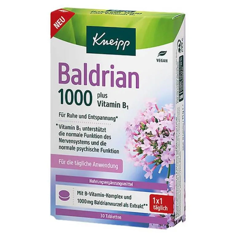 Kneipp Baldrian 1000 mg plus Vitamin B1 Tabletten, 30 St