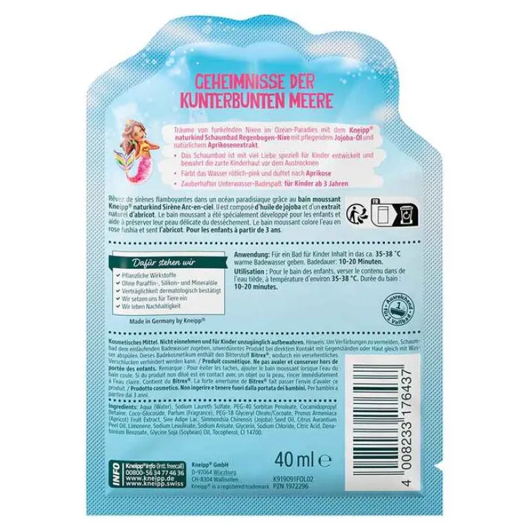 naturkind Regenbogen-Nixe Schaumbad, 40 ml Kinder Bäder|Für Kinder