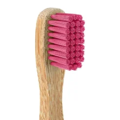 Öko Zahnbürste Bambus Borsten pink Nordics, 1 St Zahnbürsten
