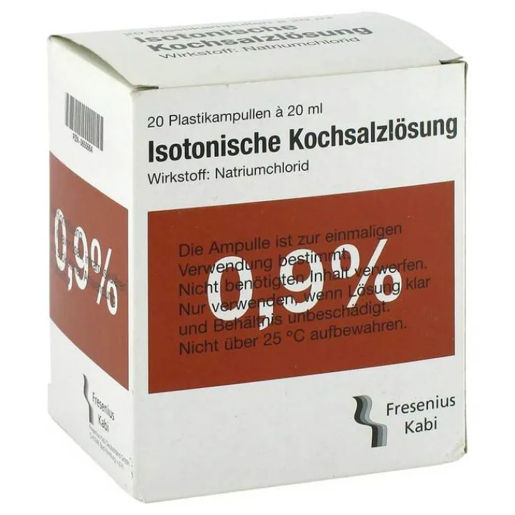 Kochsalzlösung 0,9% Plastikampulle Fresenius, 20X20 ml