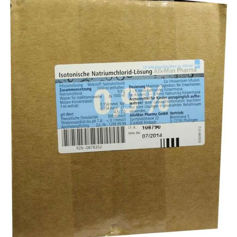 Clearance Kochsalzlösung 0,9% Plastikflasche, 10X100 ml Kochsalzlösung