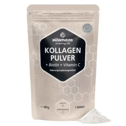 Kollagen Pulver + Biotin + Vitamin C, 480 g