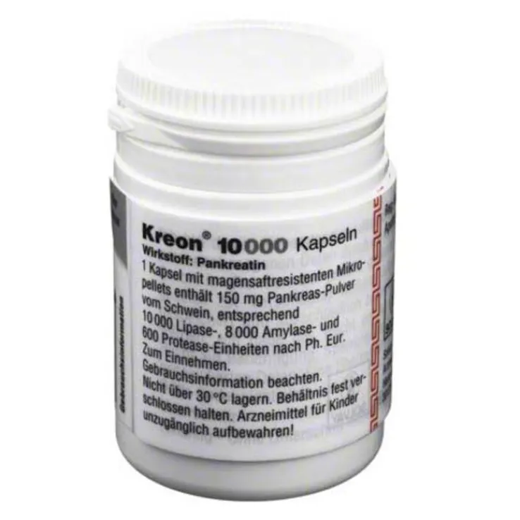 Kreon 10.000 Hartkapseln mit magensaftresistent überzogene Pellets, 100 St