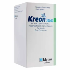 Discount Kreon 20.000 Ph.Eur.Lipase Einheiten magensaftresistent Hartkapseln , 50 St