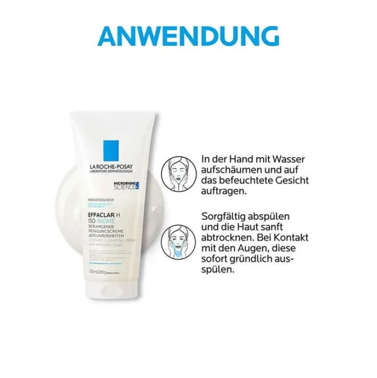New Effaclar H Iso-Biome Reinigungscreme, 200 ml Unreine Haut|Reinigung