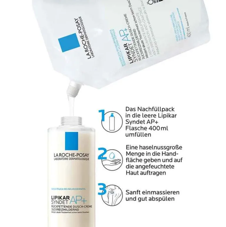 Outlet La Roche-Posay Lipikar Syndet AP+ Reinigungs-Cremegel, 400 ml Duschen & Waschen