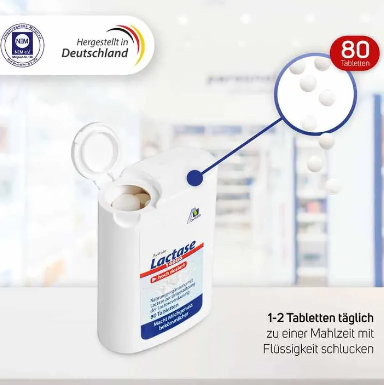 Discount Avitale Lactase 14000 FCC Tabletten im Spender, 80 St