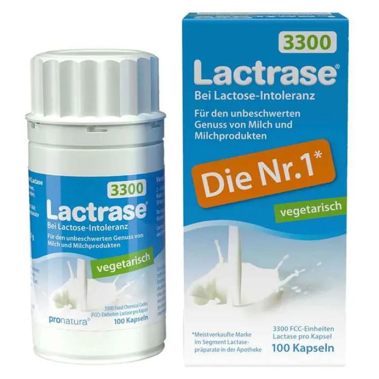 vegetarisch 3.300 Kapseln, 100 St Laktase