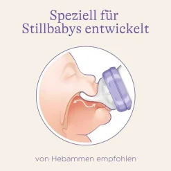 Hot Lansinoh Glas Weithalsflasche 240 ml mit Sauger M, 1 St