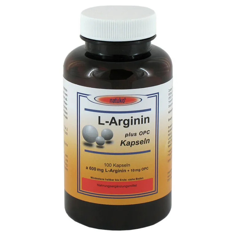 New L-Arginin + OPC 600 mg Kapseln, 100 St Aminosäuren
