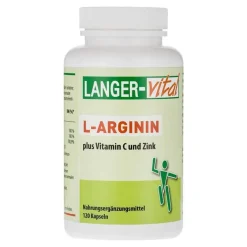 New Langner-Vital L-Arginin Kapseln plus Vitamin C und Zink, 120 St