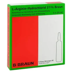 L-Arginin-Hydrochlorid 21% Elek.-Konzentrat Infusionsls, 5X20 ml Aminosäuren