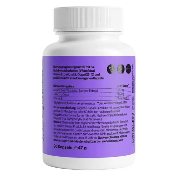 L-Dopa + Vicia Faba Extrakt Kapseln, 90 St