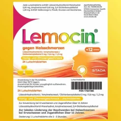 New Lemocin ® gegen Halsschmerzen Honig- und Zitronengeschmack, 24 St