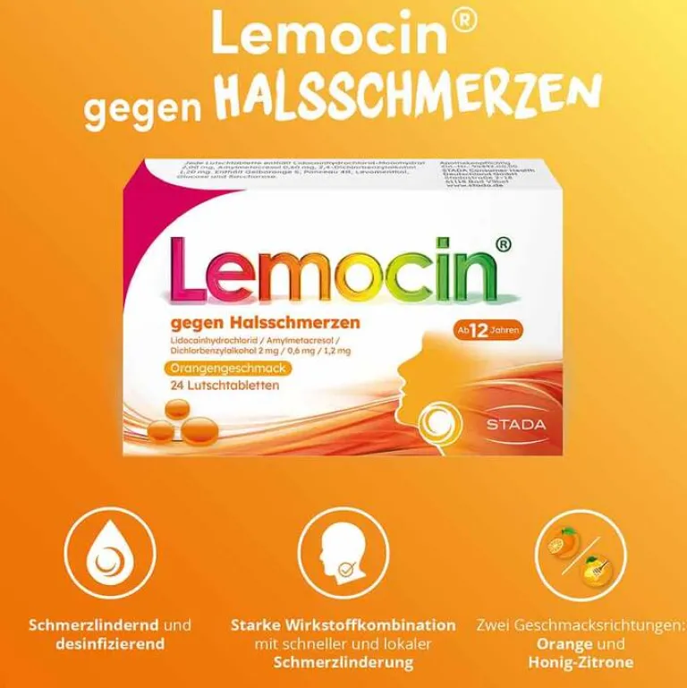 Clearance ® gegen Halsschmerzen Orangengeschmack, 24 St Halsschmerztabletten
