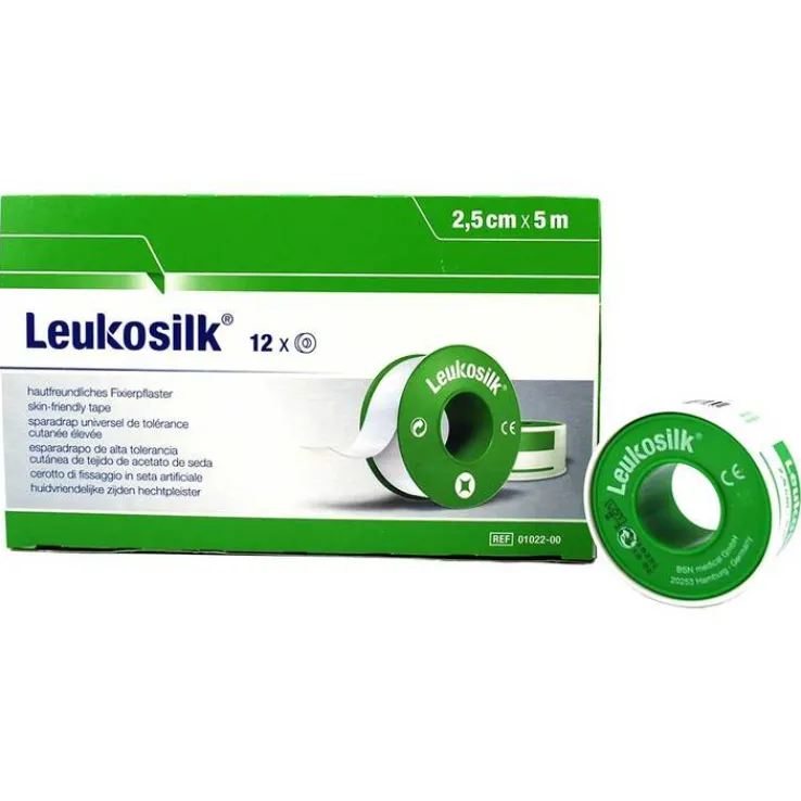 Leukosilk 5 m x 2,50 cm, 12 St