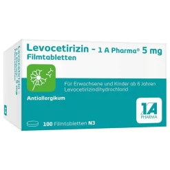 Discount 1A Pharma Levocetirizin – 1 A Pharma® 5 mg Filmtabletten, 100 St