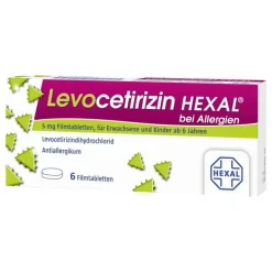 Best Levocetirizin bei Allergien 5 mg Filmtabletten , 6 St Levocetirizin|Cetirizin