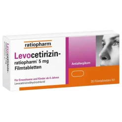 Ratiopharm Levocetirizin- 5 mg Filmtabletten, 20 St