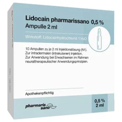 Outlet pharmarissano Lidocain 0,5% Injektionslösung Ampullen 2 ml, 10X2 ml