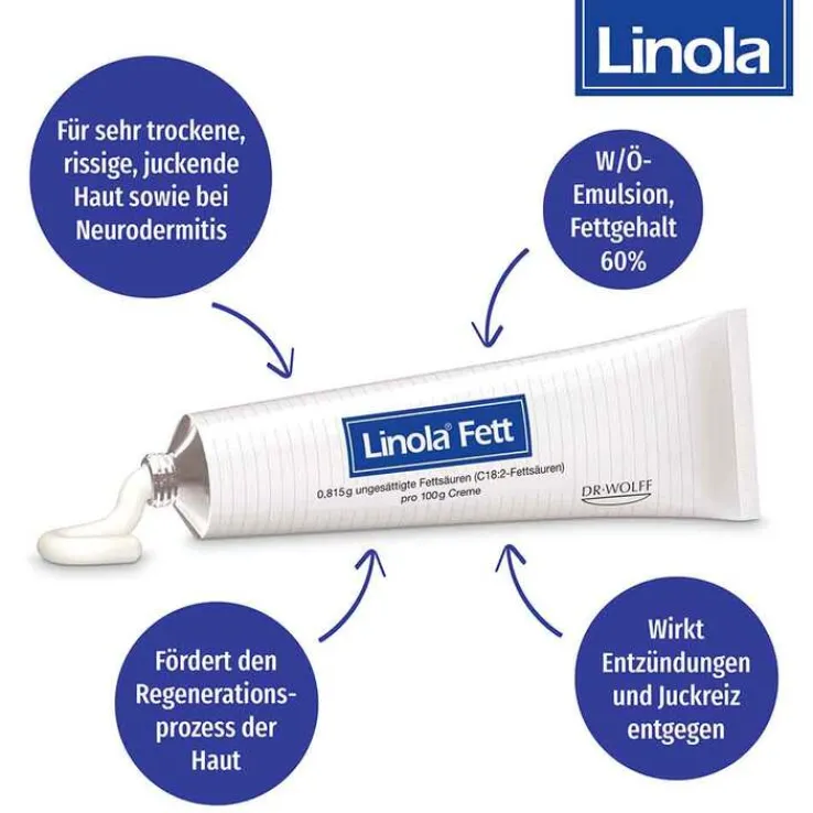 Linola Fett Creme, 5X100 g
