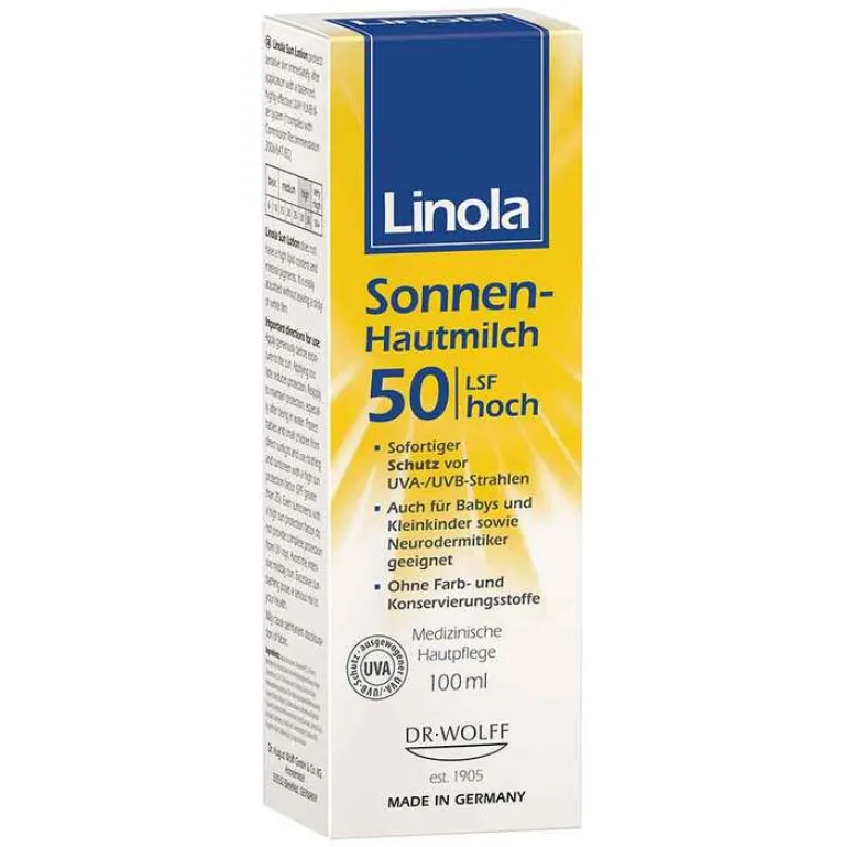 Sale Linola Sonnen-Hautmilch LSF 50, 100 ml
