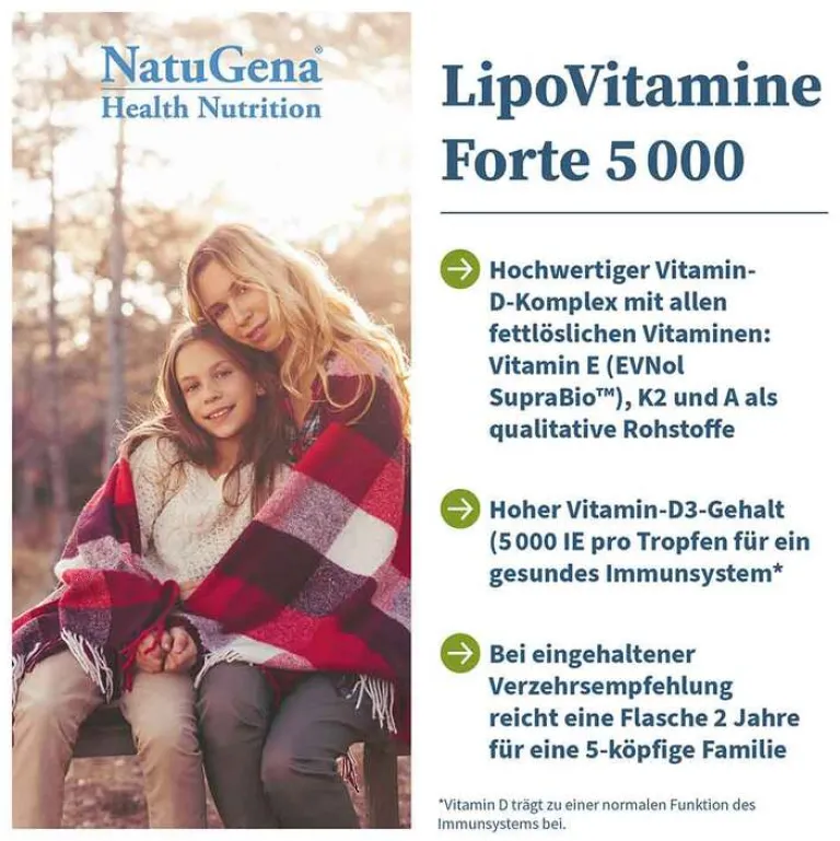 New NatuGena Lipo Vitamine Forte 5000 Öl, 20 ml