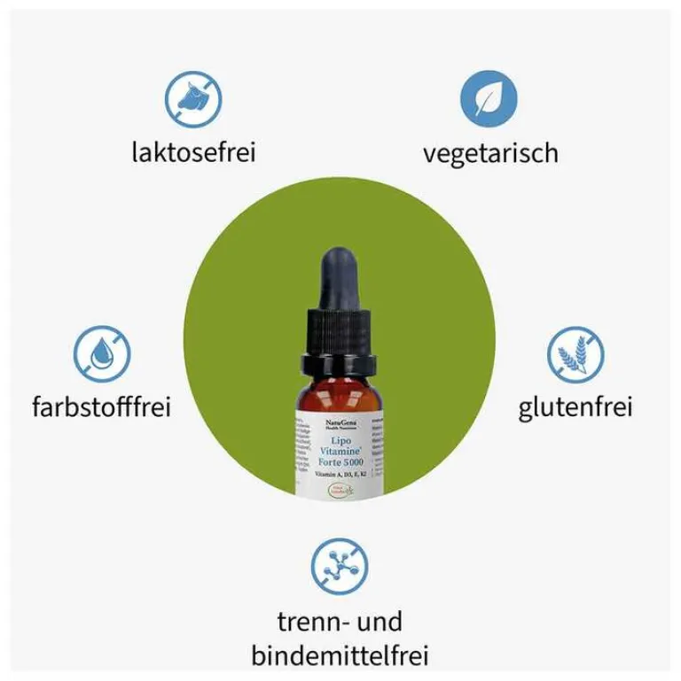 New NatuGena Lipo Vitamine Forte 5000 Öl, 20 ml