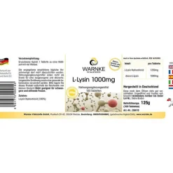 New Warnke L-Lysin 1000 mg Tabletten, 100 St