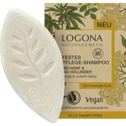 Clearance Logona festes Pflege Shampoo Bio-Hanf & Bio-Holunder, 60 g