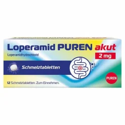 Clearance Loperamid akut 2 mg Schmelztabletten, 12 St Mittel Gegen Durchfall & Erbrechen|Für Unterwegs