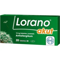 Hot akut 10 mg Tabletten, 20 St Loratadin|Allergie Tabletten