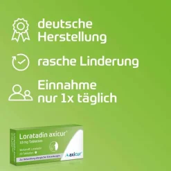 Loratadin axicur® 10 mg Tabletten, 20 St