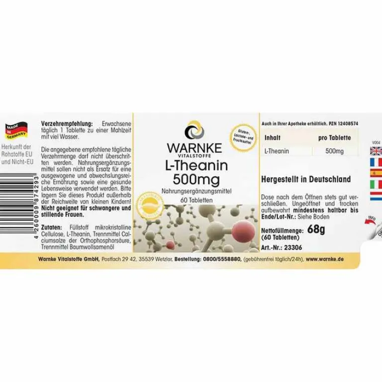 Clearance Warnke L-Theanin 500 mg Tabletten, 60 St