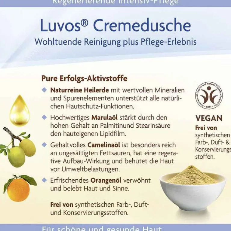 Best Luvos Naturkosmetik Cremedusche mit Orangenöl, 200 ml